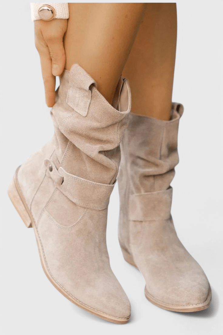 Aira Classic Suede Ankle Boots - Lora Toronto