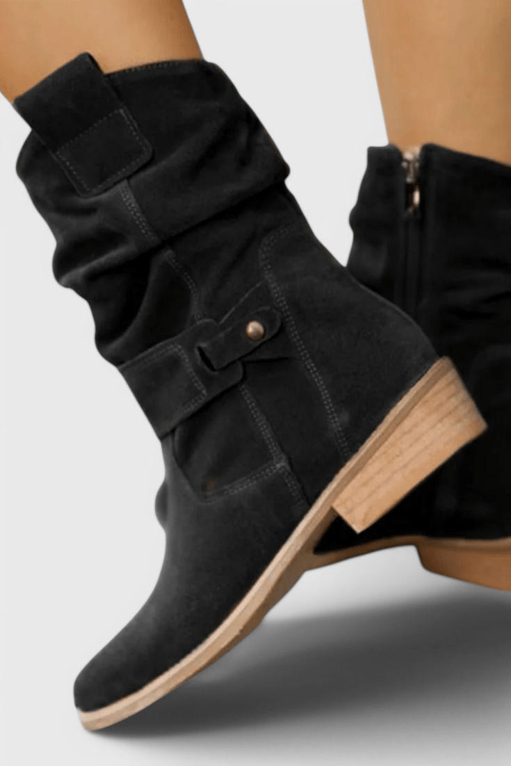 Aira Classic Suede Ankle Boots - Lora Toronto