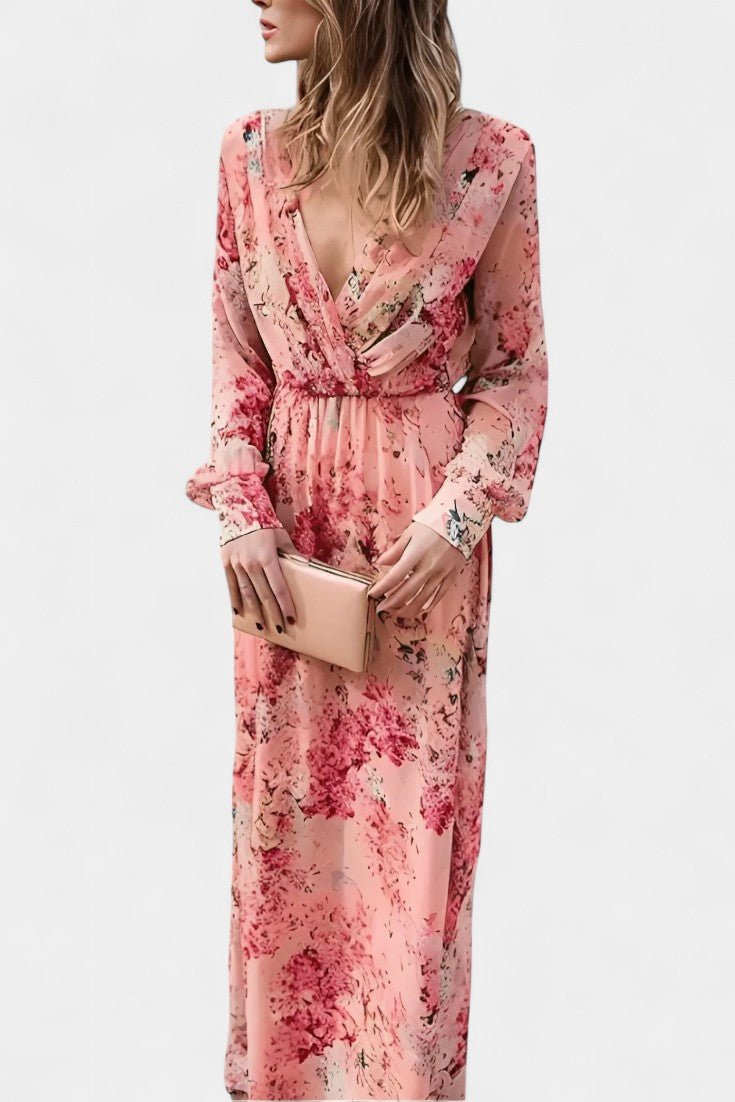 Amaliya | Floral Boho Maxi Dress - Lora Toronto