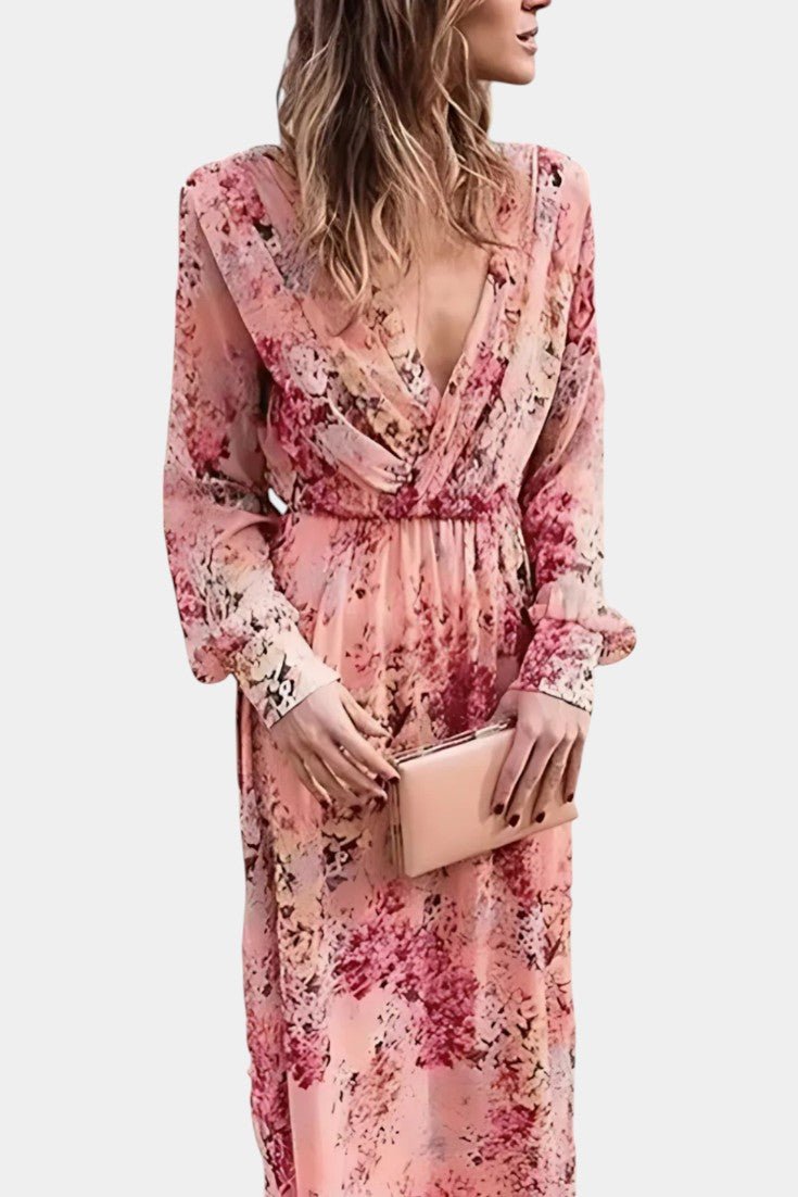 Amaliya | Floral Boho Maxi Dress - Lora Toronto