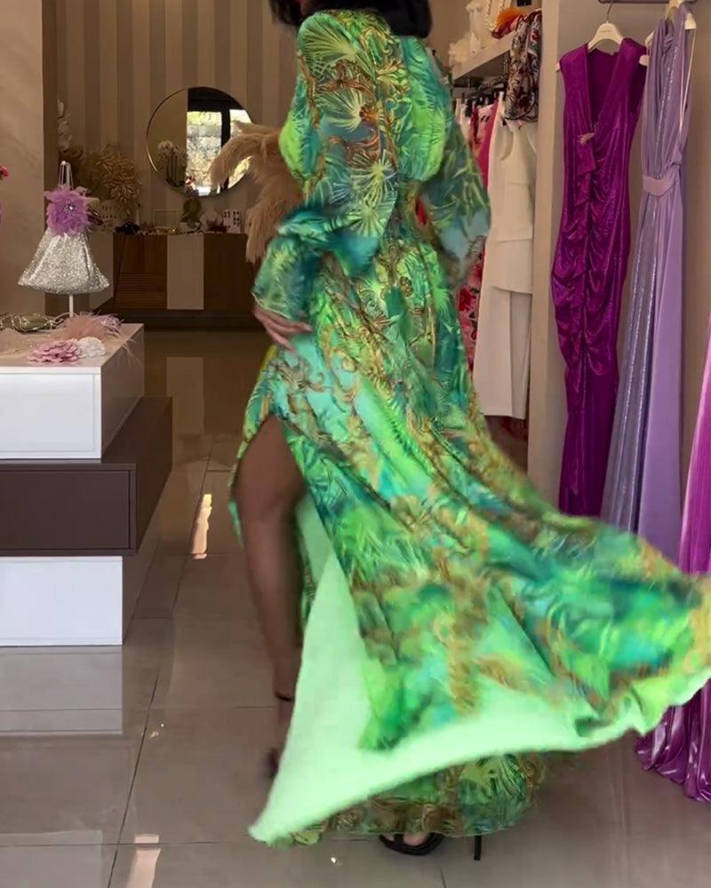 Aria | Elegant Floral Printed Maxi Dress - Lora Toronto