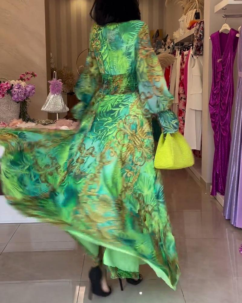 Aria | Elegant Floral Printed Maxi Dress - Lora Toronto