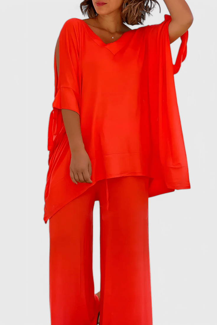 Cecilia Two - Piece Set with Off - Shoulder Detail - Lora Toronto