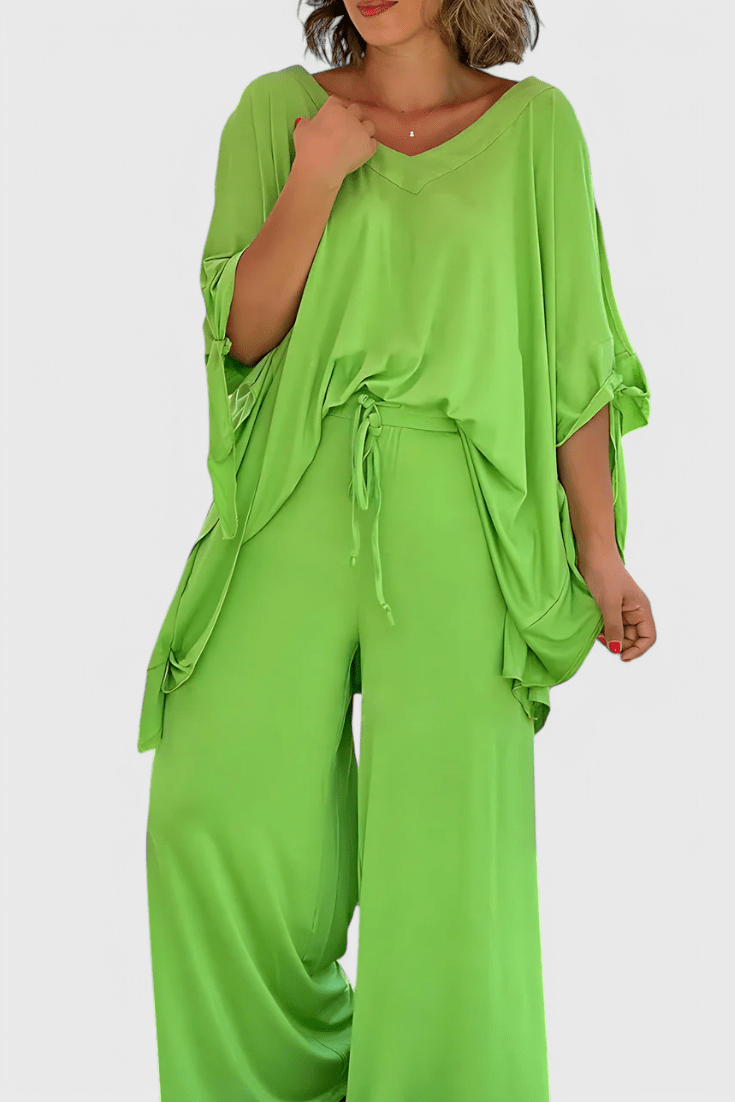 Cecilia Two - Piece Set with Off - Shoulder Detail - Lora Toronto