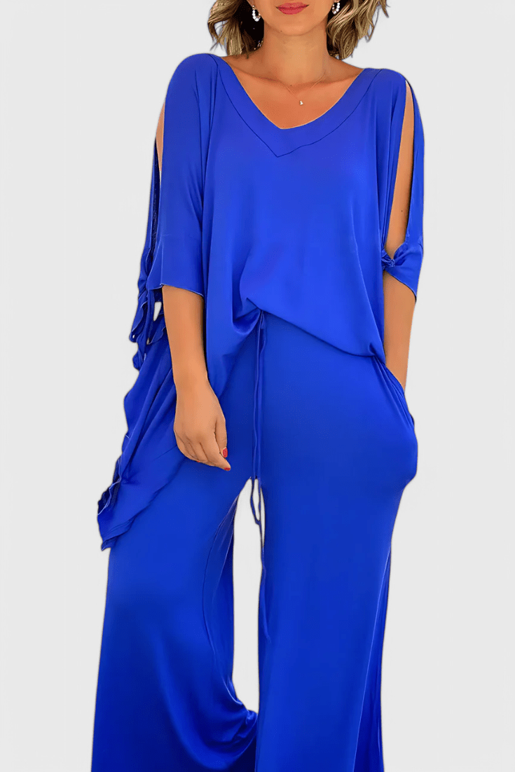 Cecilia Two - Piece Set with Off - Shoulder Detail - Lora Toronto