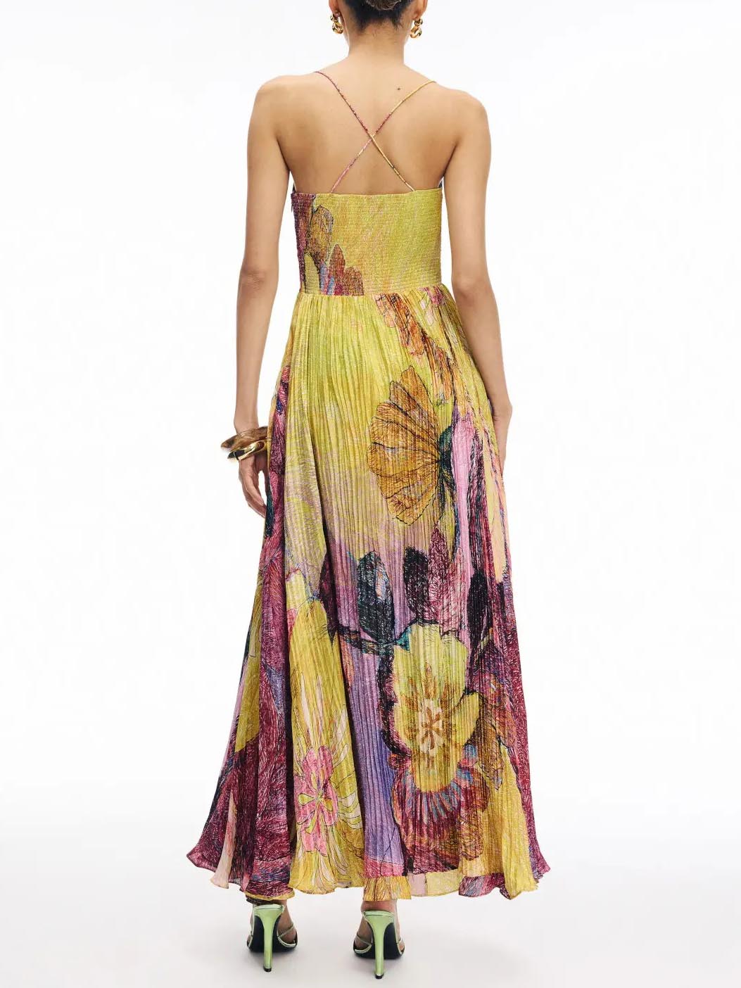Delilah | Pleated Maxi Dress - Lora Toronto