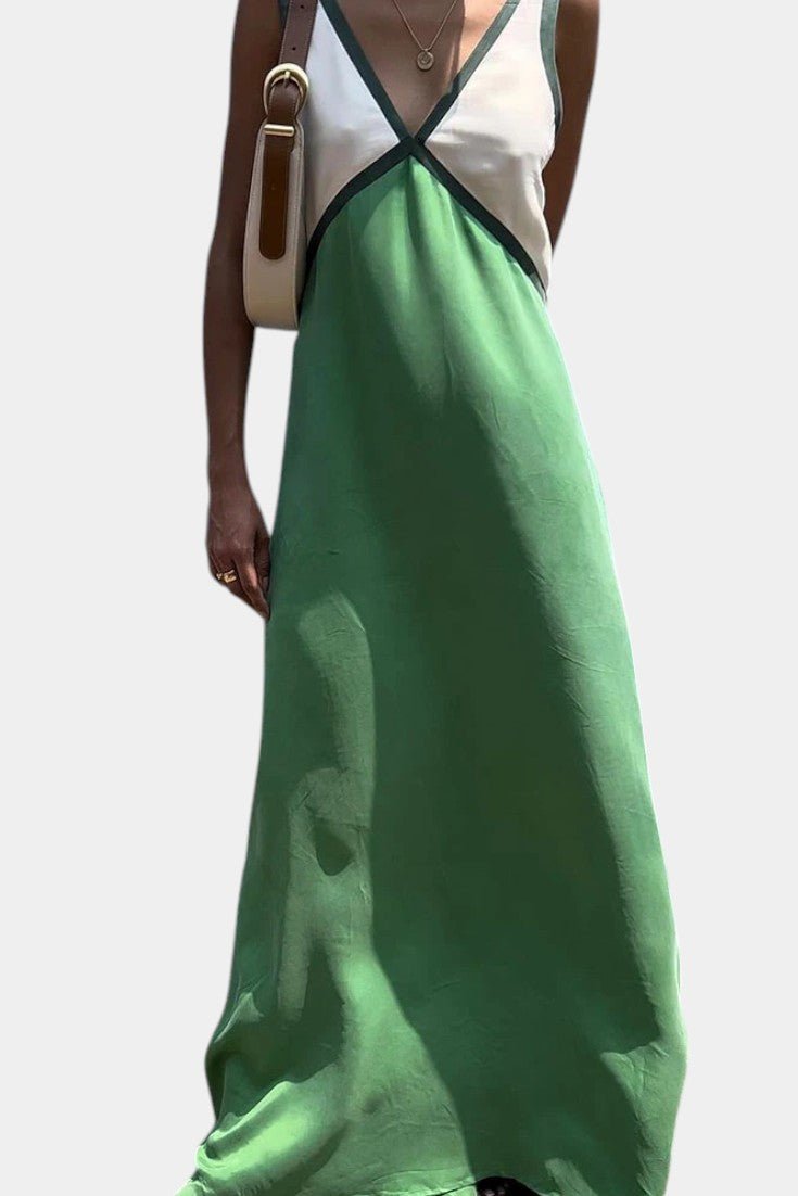 Diamond | Lightweight V - Neck Maxi Dress - Lora Toronto