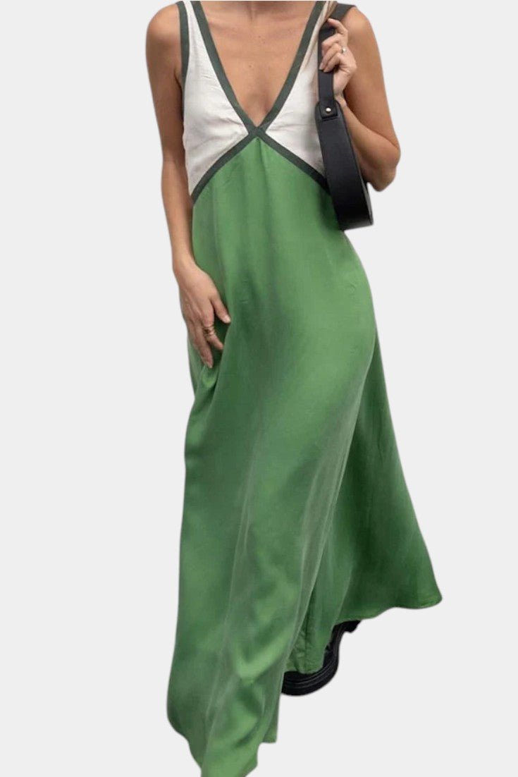 Diamond | Lightweight V - Neck Maxi Dress - Lora Toronto