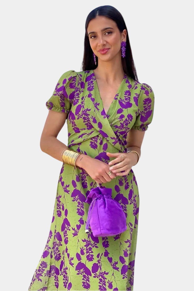 Elara | Knotted Floral Elegance Dress - Lora Toronto