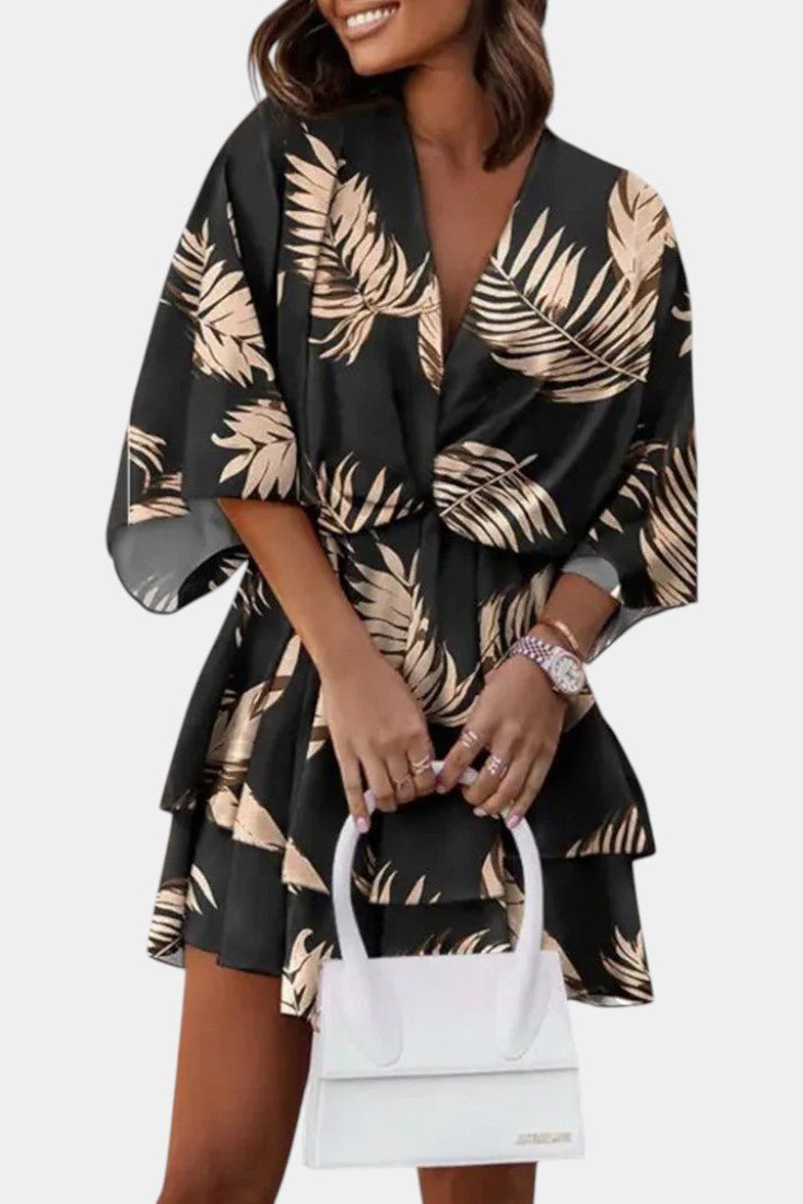 Eliza Twist - Front Floral Wrap Mini Dress - Lora Toronto