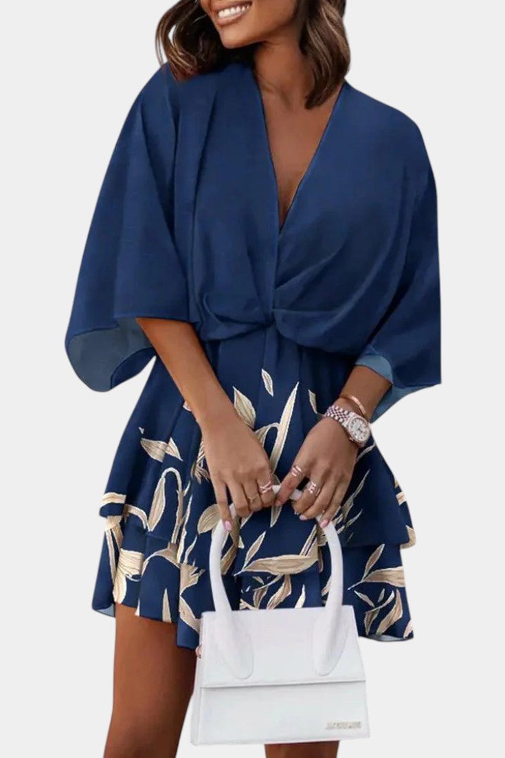 Eliza Twist - Front Floral Wrap Mini Dress - Lora Toronto