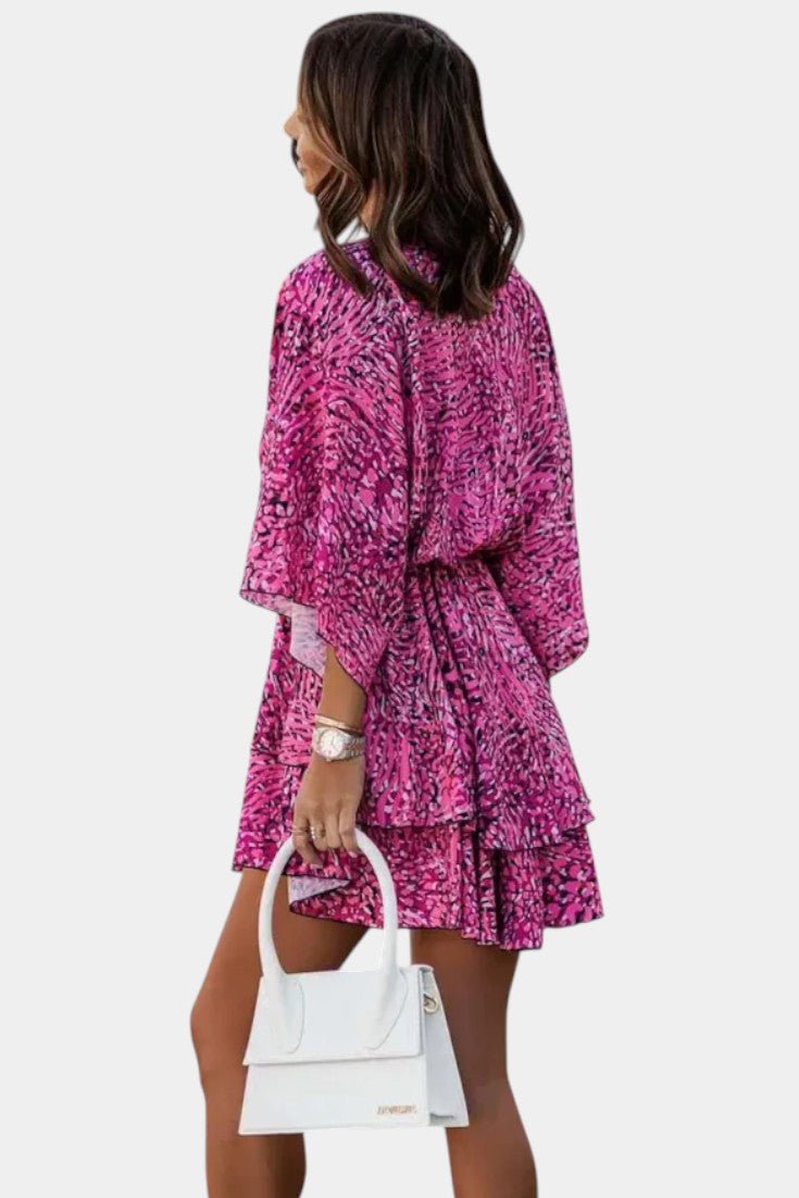 Eliza Twist - Front Floral Wrap Mini Dress - Lora Toronto