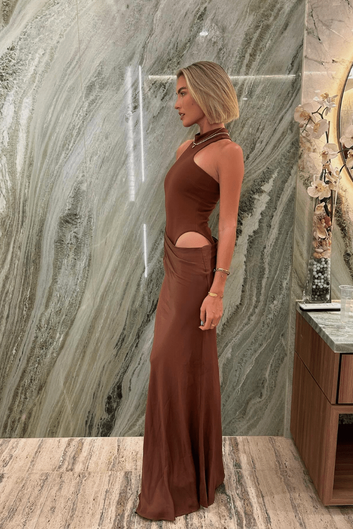 Faye | Asymmetrical Maxi Dress - Lora Toronto