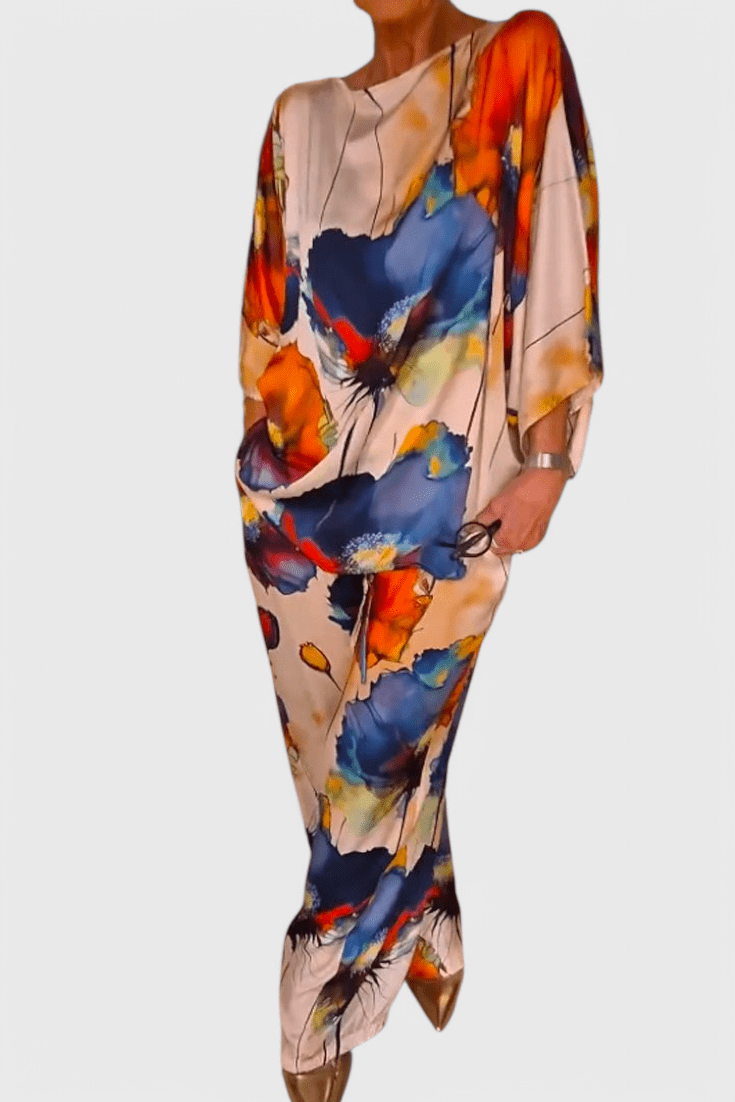 Karoline Floral Two - Piece Set with Relaxed Fit - Lora Toronto