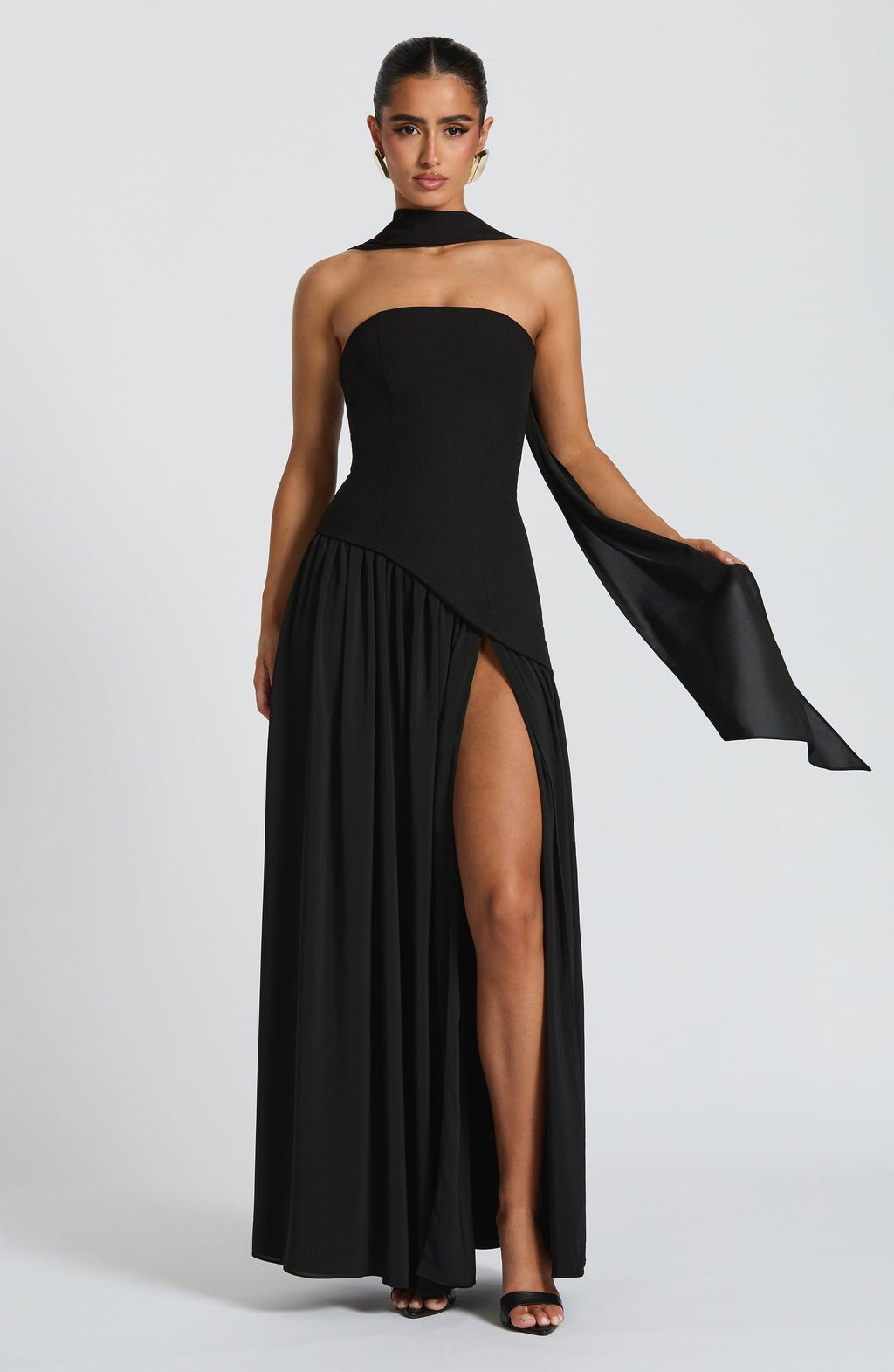 Maliyah | Scarf Maxi Dress - Lora Toronto