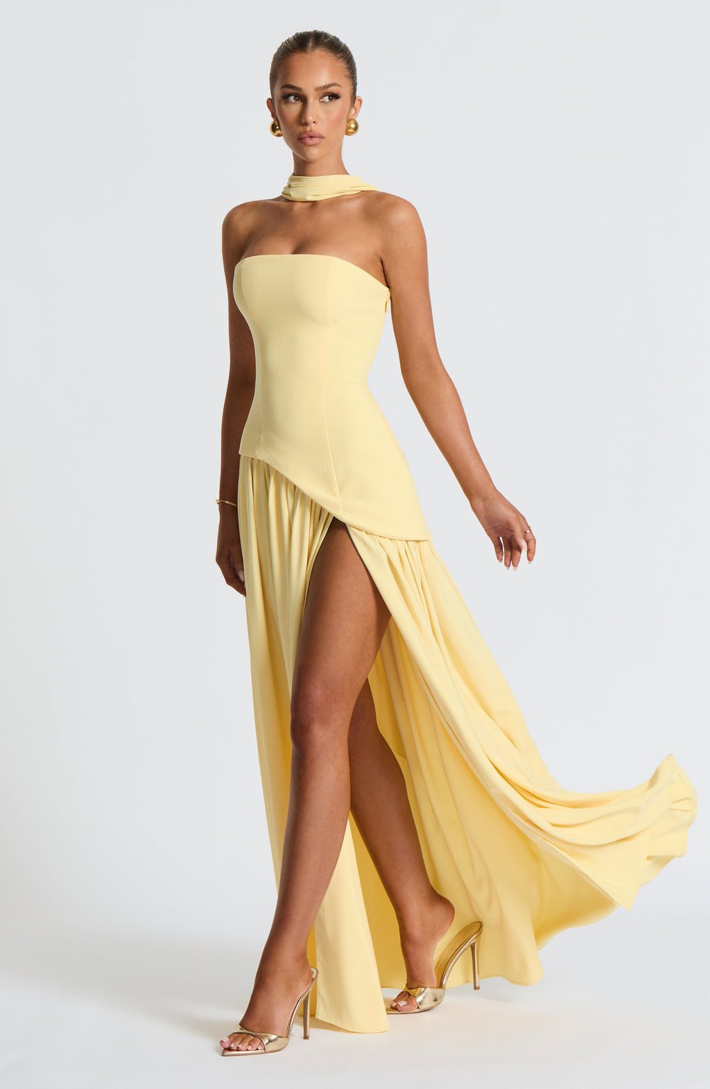 Maliyah | Scarf Maxi Dress - Lora Toronto