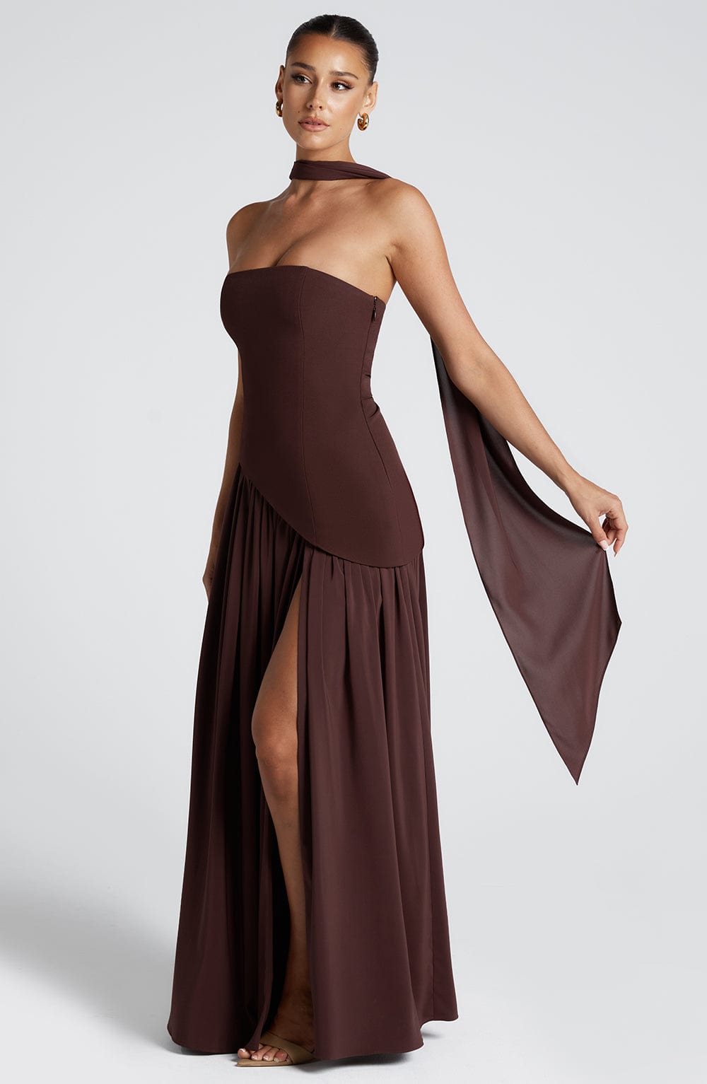 Maliyah | Scarf Maxi Dress - Lora Toronto