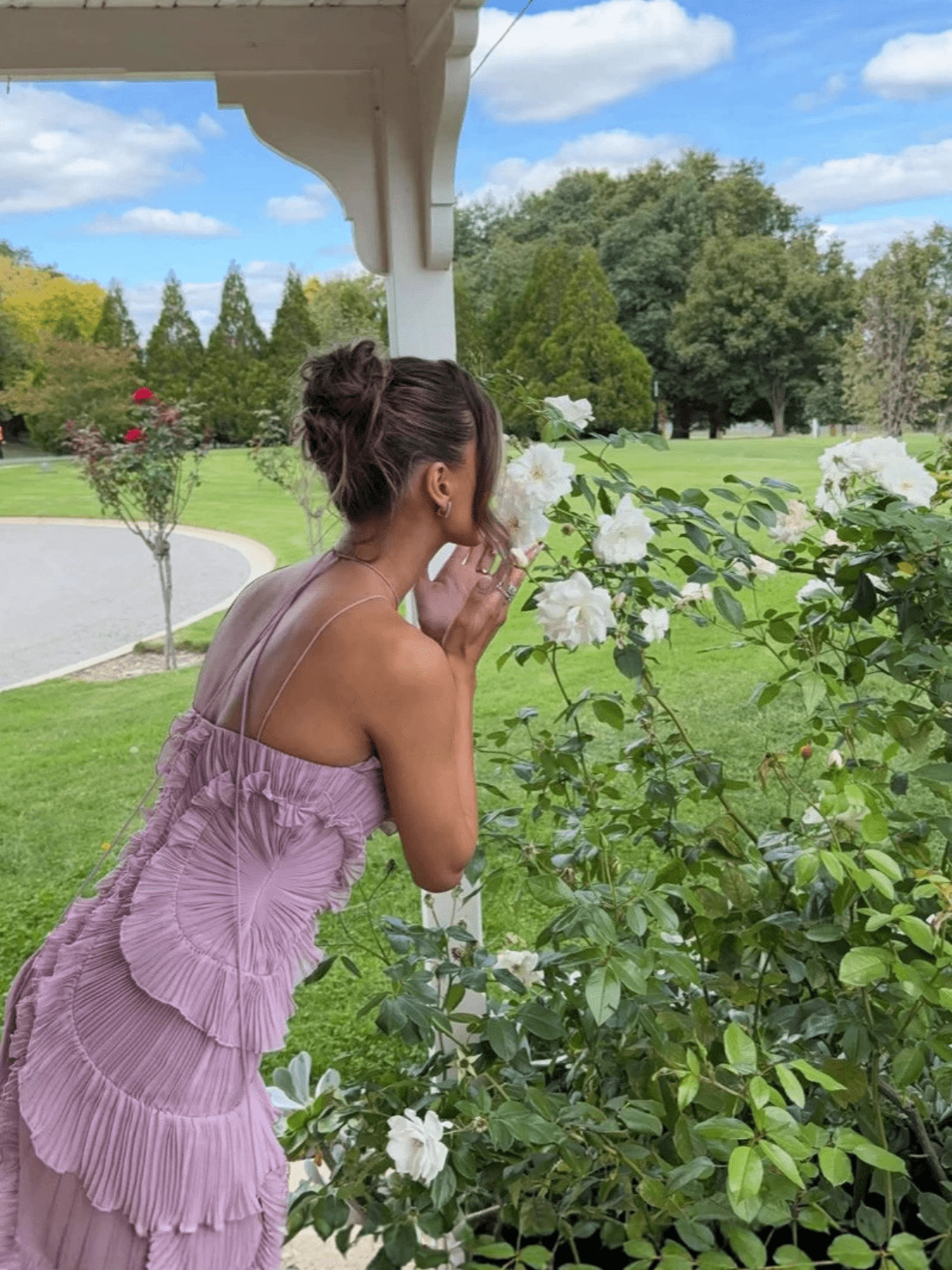 Marina | Maxi Pleated Chiffon Dress - Lora Toronto