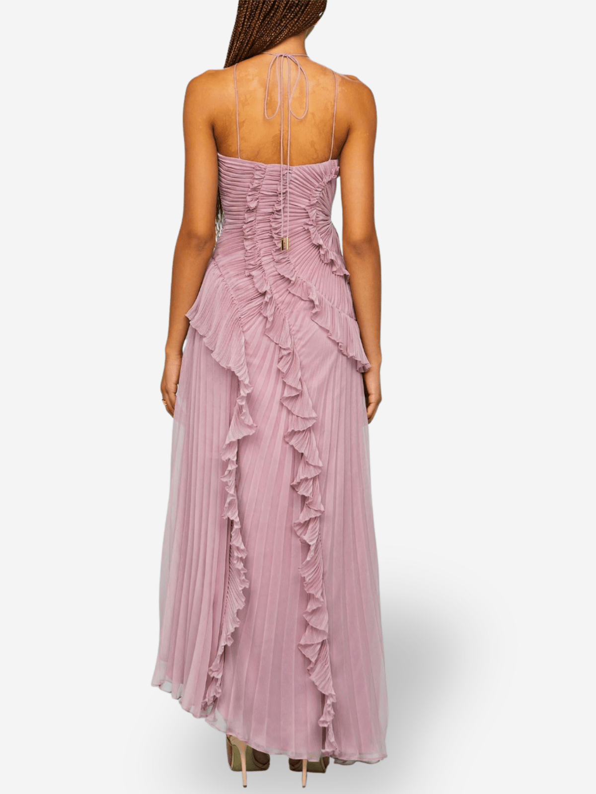 Marina | Maxi Pleated Chiffon Dress - Lora Toronto