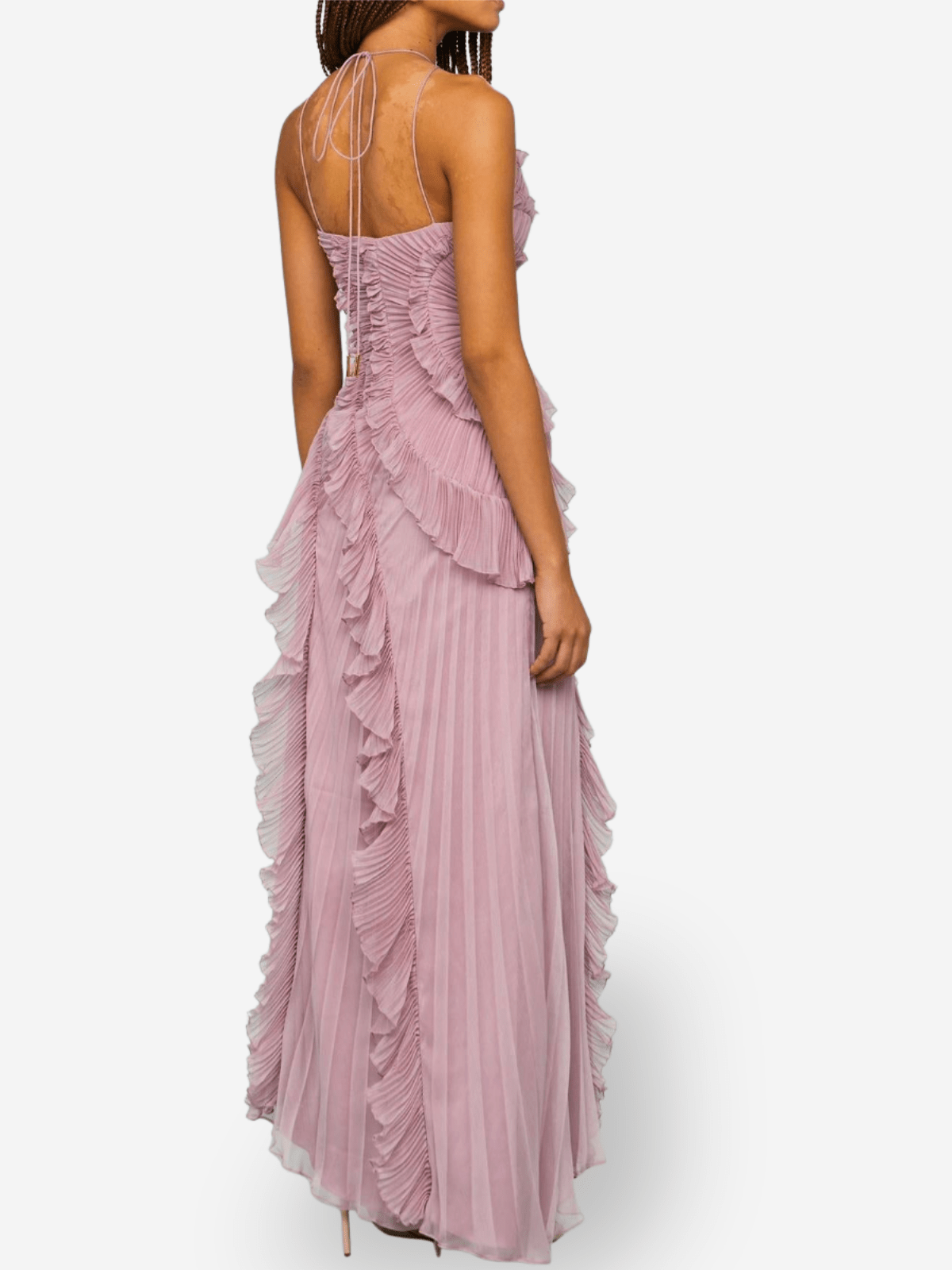 Marina | Maxi Pleated Chiffon Dress - Lora Toronto