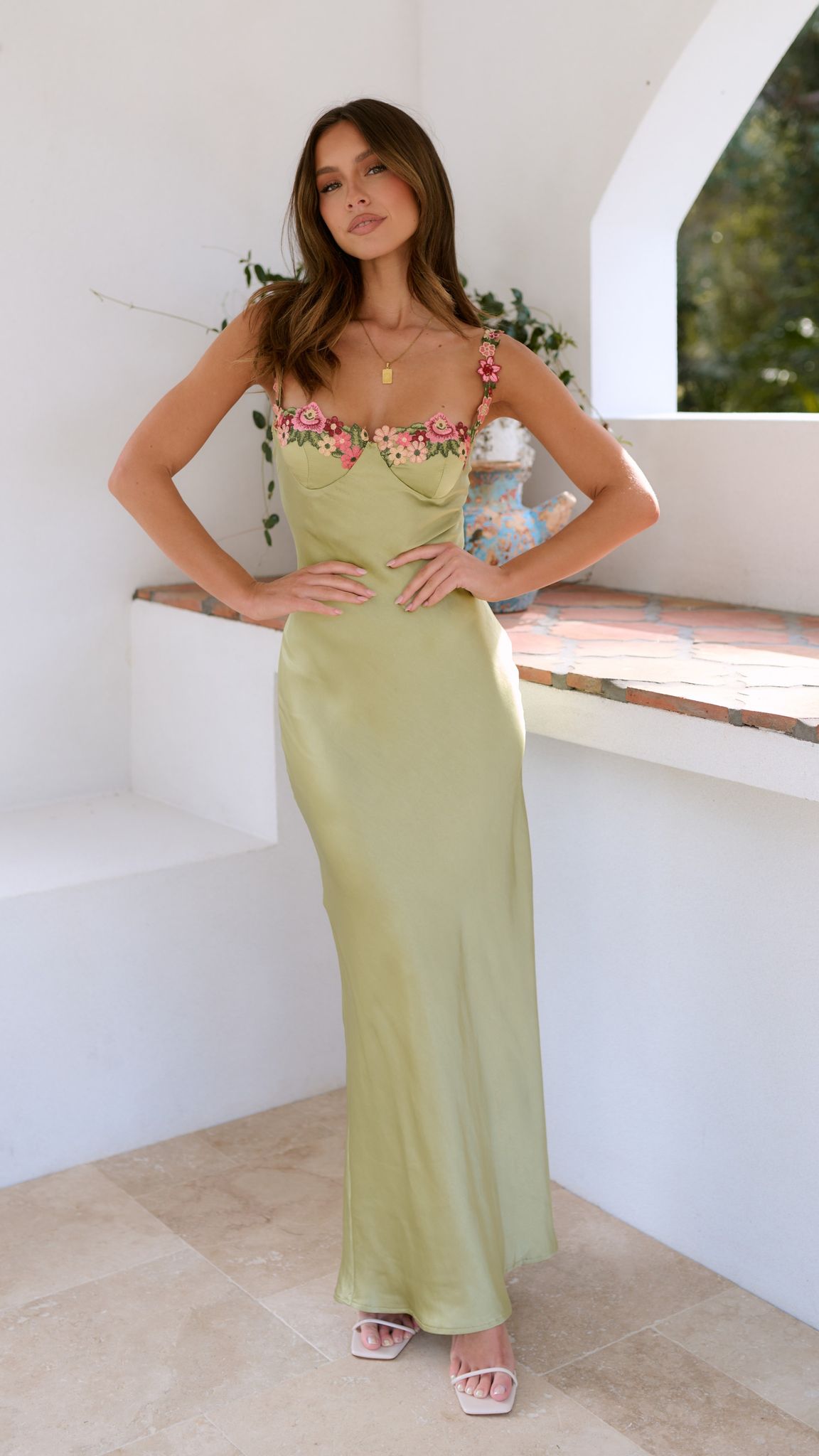 Olivia Elegant Maxi Dress - Lora Toronto