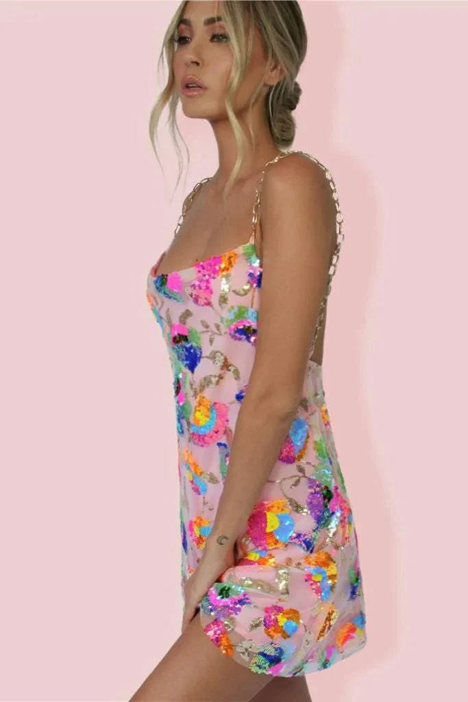 Rylee | Sequin Backless Mini Dress - Lora Toronto