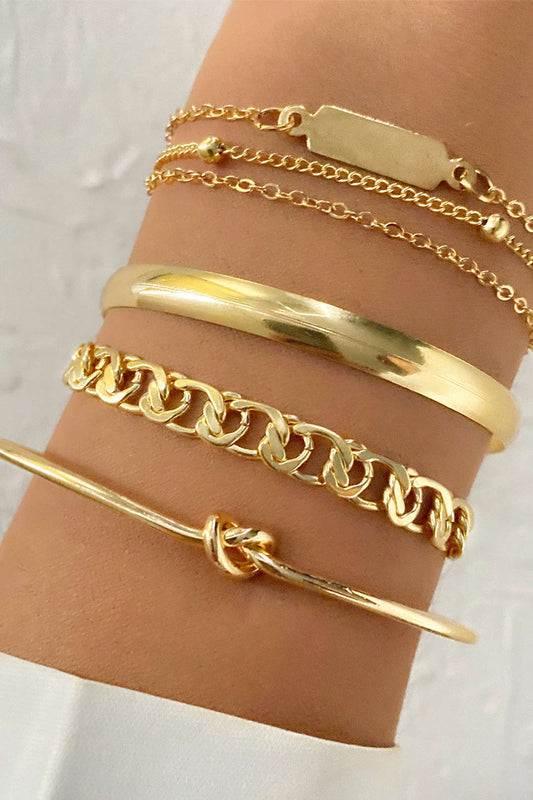 4 - pcs Metal Chain Bracelet Set - Lora Toronto