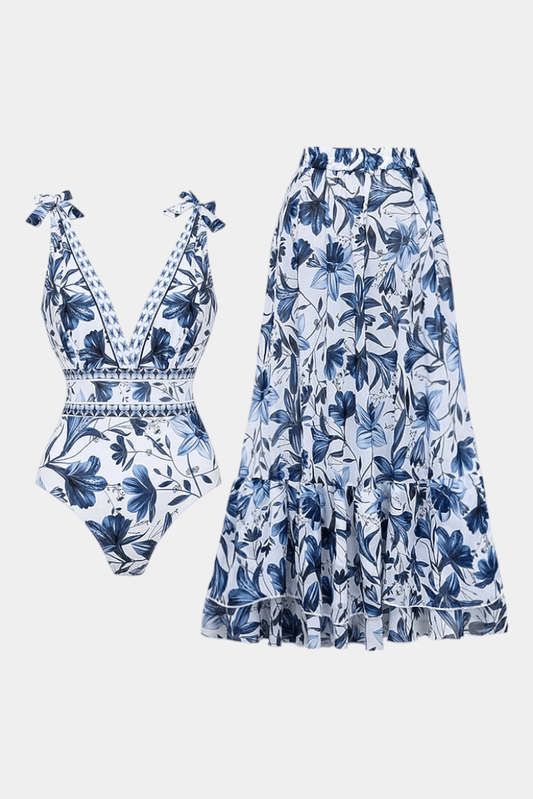Ahria Floral One - Piece Swimsuit Set - Lora Toronto