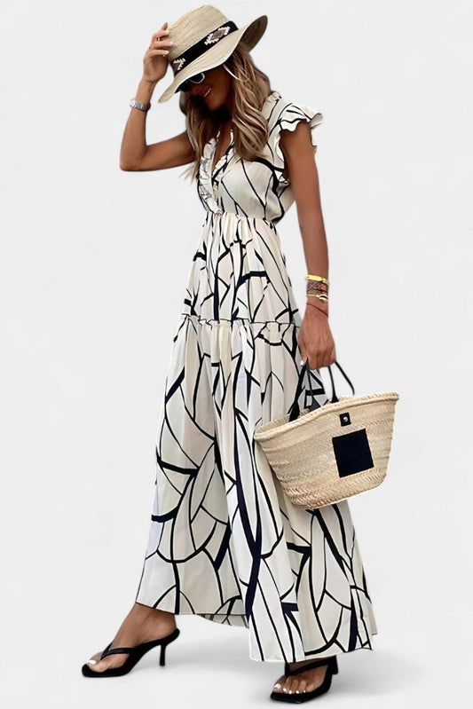 Aiden | Elegant Printed Dress - Lora Toronto