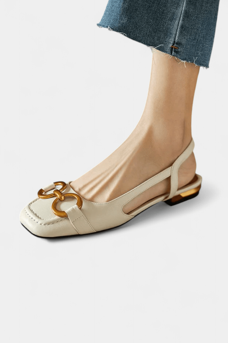 Alma Square - Toe Slingback Loafers - Lora Toronto