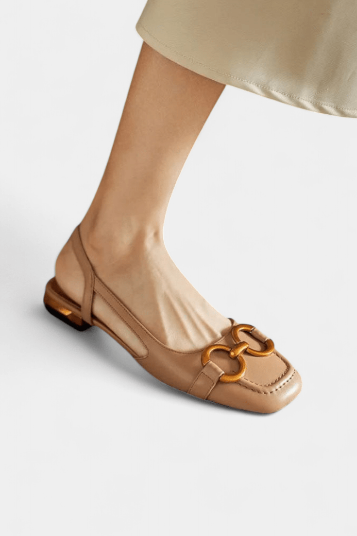 Alma Square - Toe Slingback Loafers - Lora Toronto