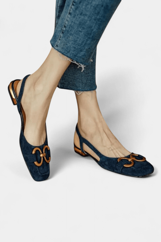 Alma Square - Toe Slingback Loafers - Lora Toronto