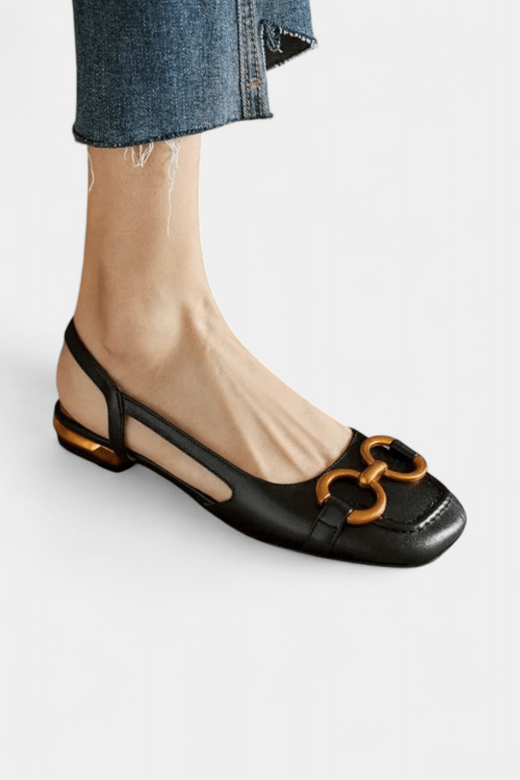 Alma Square - Toe Slingback Loafers - Lora Toronto