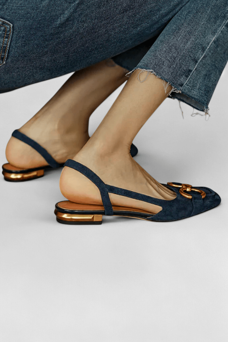 Alma Square - Toe Slingback Loafers - Lora Toronto