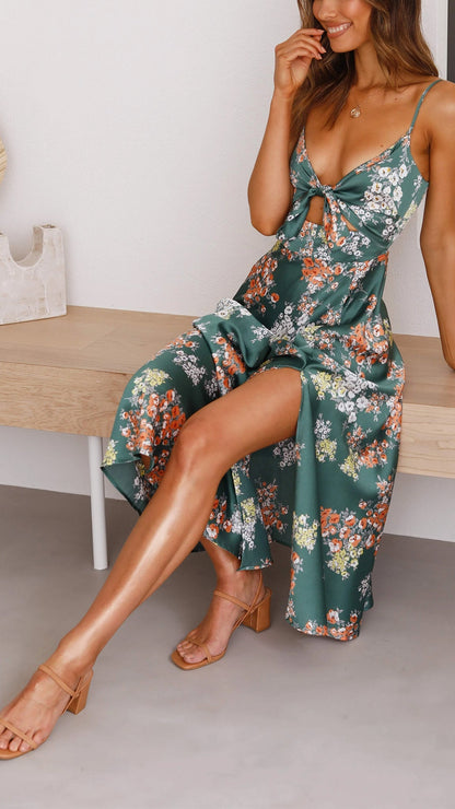 Aurora | Floral Midi Dress - Lora Toronto