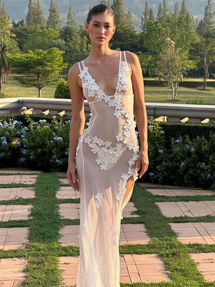 Aylee | Sleeveless Waisted Lace Dress - Lora Toronto