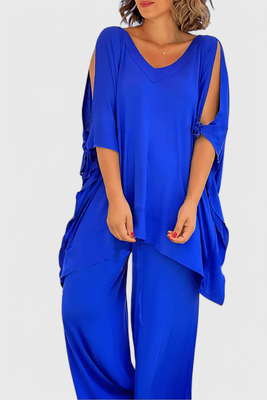 Cecilia Two - Piece Set with Off - Shoulder Detail - Lora Toronto