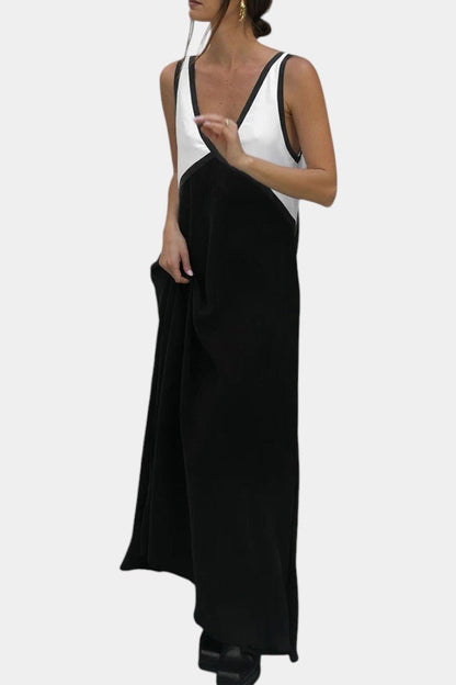Diamond | Lightweight V - Neck Maxi Dress - Lora Toronto
