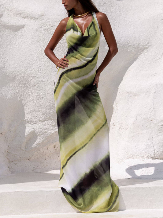 Ella | Tie - Dye Ombre Maxi Dress - Lora Toronto