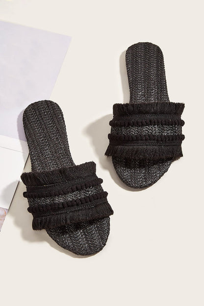 Fringe Slippers - Lora Toronto