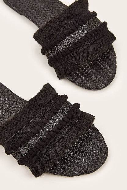 Fringe Slippers - Lora Toronto