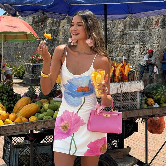 Isla | Floral Mini Dress - Lora Toronto