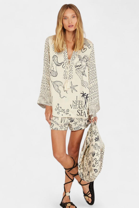 Jayla Printed Shirt and Shorts Set - Lora Toronto