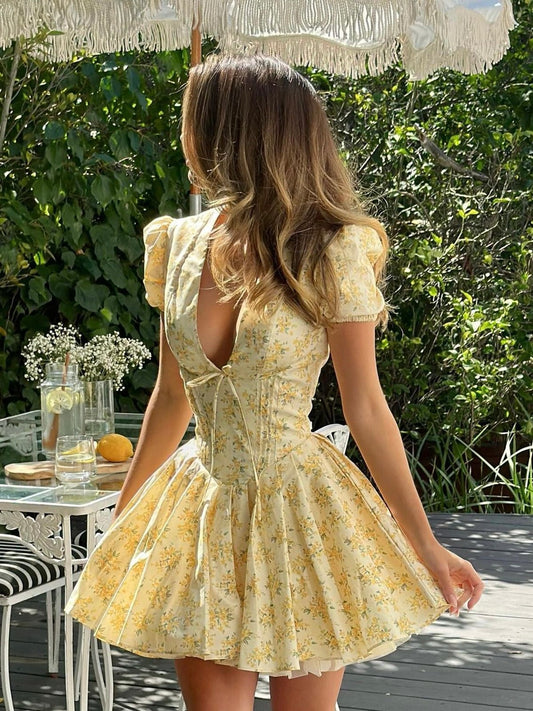 Juliette | Floral Mini Dress - Lora Toronto