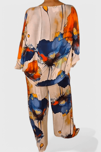 Karoline Floral Two - Piece Set with Relaxed Fit - Lora Toronto