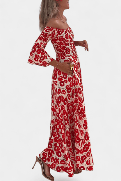 Mar | Off - Shoulder Floral Maxi Dress - Lora Toronto