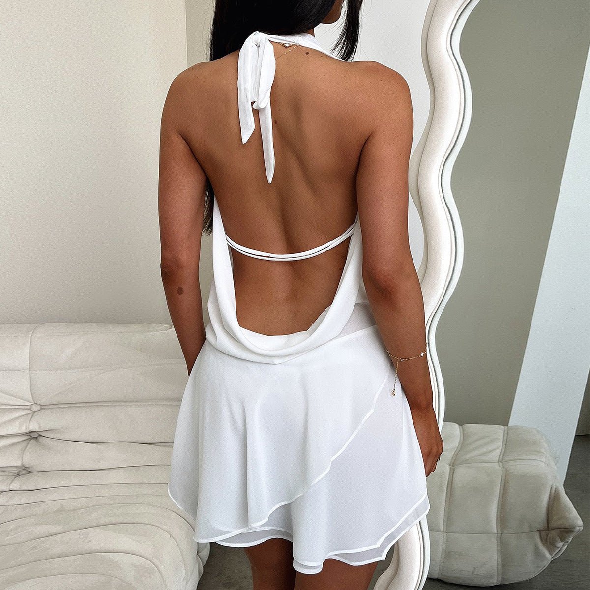 Mirabel | Halter Backless Mini Dress - Lora Toronto