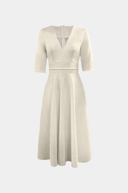 Nylah | A - Line Swing Midi Dress - Lora Toronto