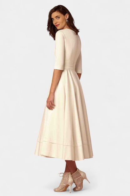 Nylah | A - Line Swing Midi Dress - Lora Toronto