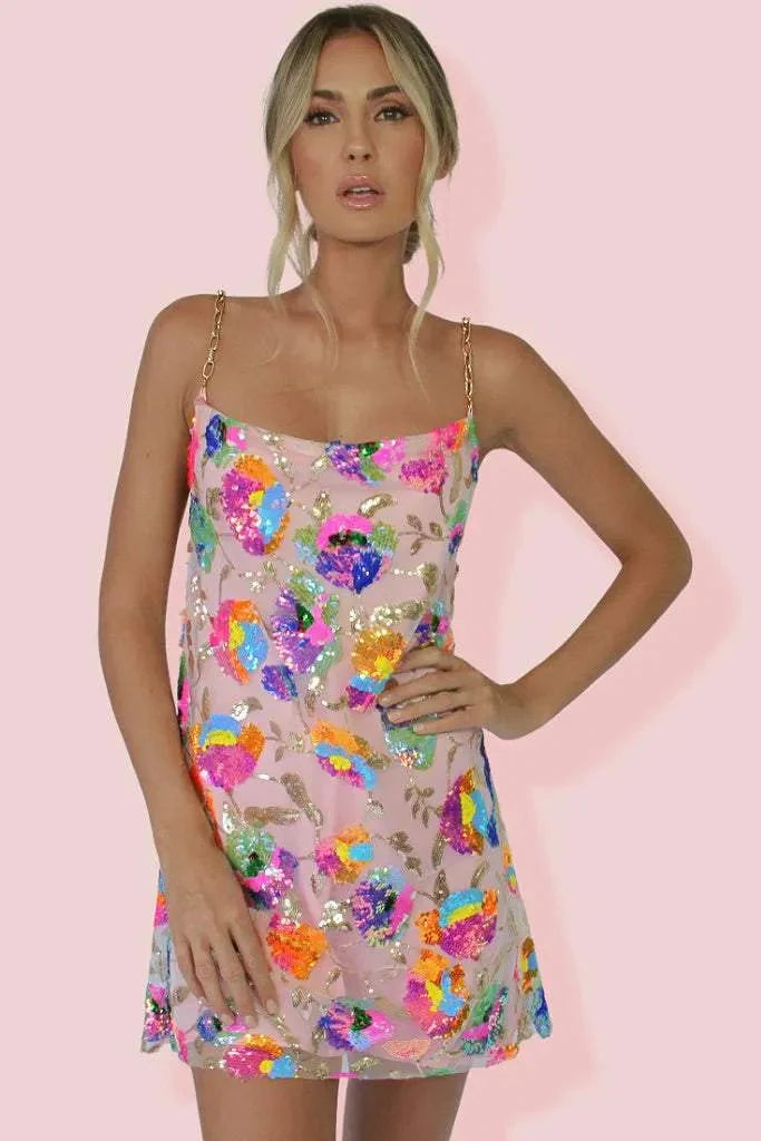 Rylee | Sequin Backless Mini Dress - Lora Toronto